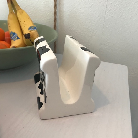 Cow Print Home Decor Napkin Holder Hand Painted - Picture 3 of 4
